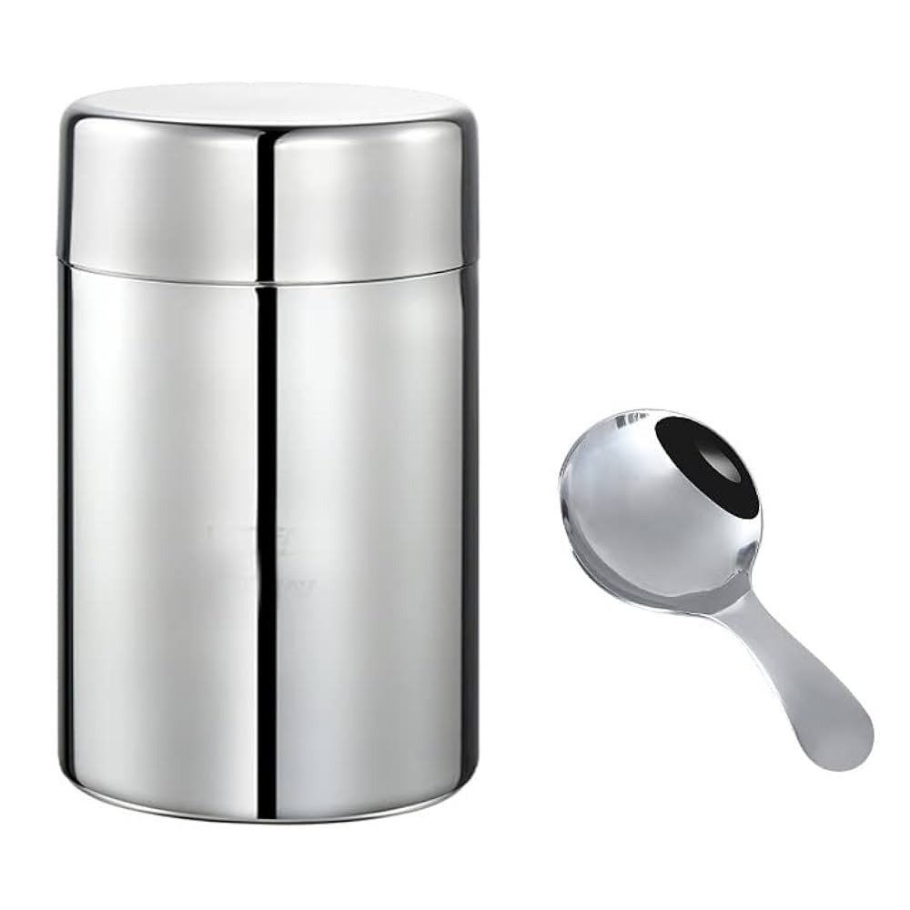 Amazon｜Desirable お茶缶 茶さじ セット 304ステンレス製 茶筒